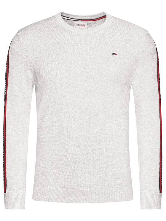 Tommy Jeans Megztinis Sleeve Tape DM0DM09464 Pilka Regular Fit • Modivo.lt