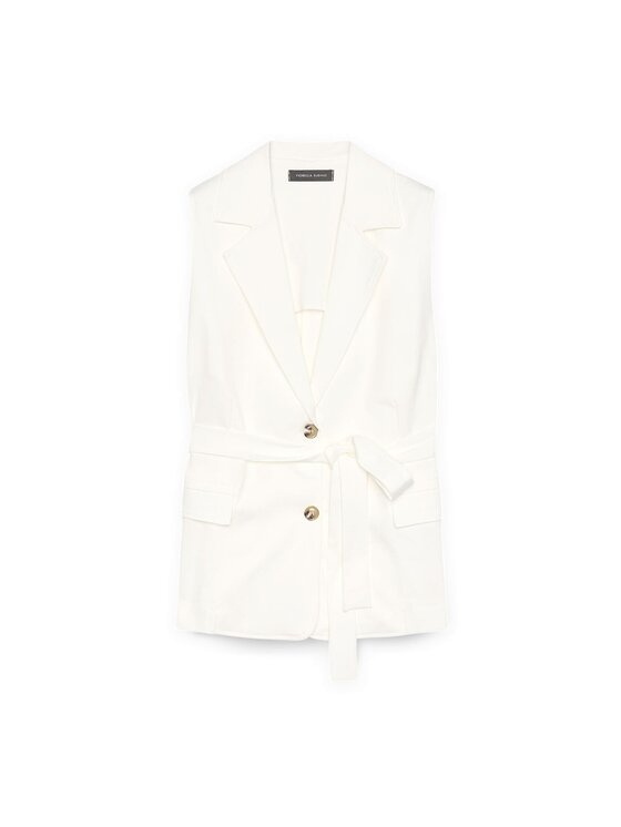 Fiorella Rubino Fiorella Rubino Giacca outdoor L035T000054N011 Bianco Slim Fit