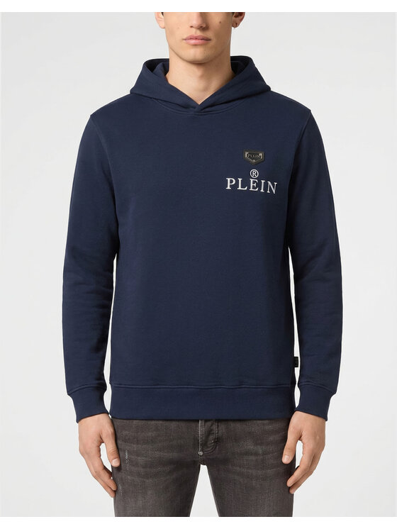 PHILIPP PLEIN PHILIPP PLEIN Bluza 31621 Granatowy Regular Fit
