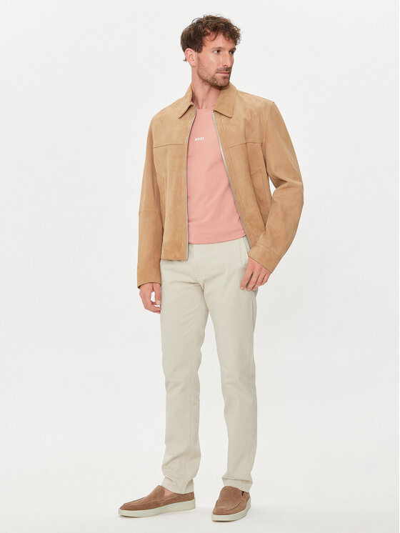 BOSS Boss Chino nohavice Chino_Slim 50510933 Béžová Slim Fit