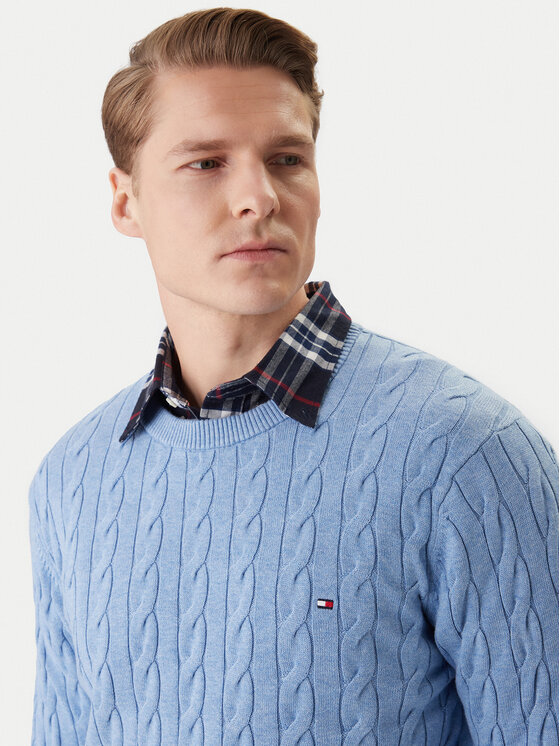 Tommy Hilfiger Tommy Hilfiger Sveter MW0MW33132 Modrá Regular Fit
