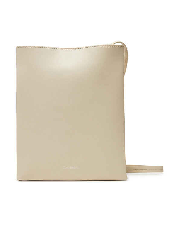 Damska Torebka Calvin Klein, Biała, Line Ns Crossbody Lth Bag LV04F3005G