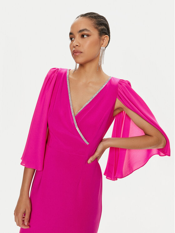 Joseph Ribkoff Joseph Ribkoff Коктейлна рокля 242732 Розов Slim Fit
