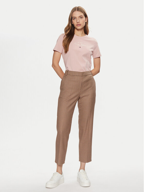 Tommy Hilfiger Tommy Hilfiger Tričko WW0WW43895 Ružová Regular Fit