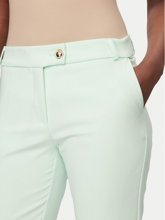 Rinascimento Rinascimento Kalhoty z materiálu CFC0128638003 Zelená Slim Fit