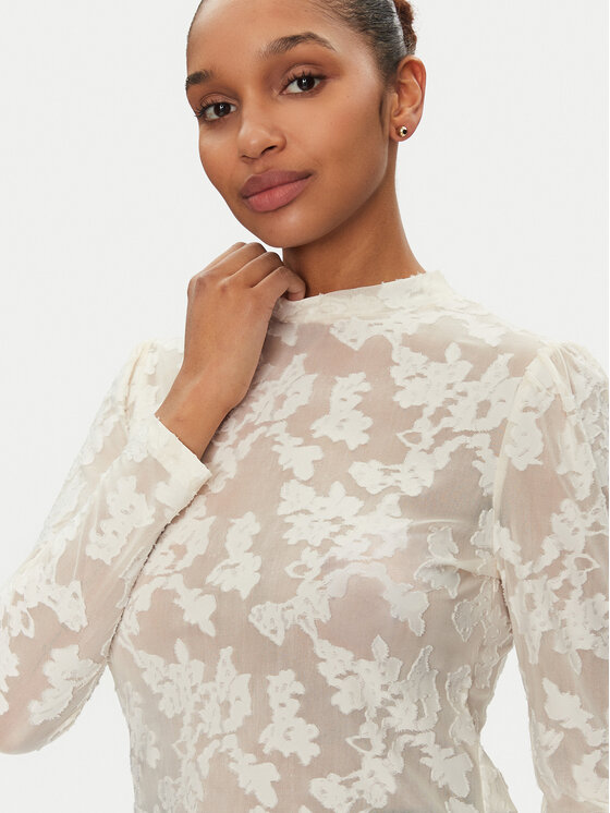 Morgan Morgan Μπλουζάκι 251-TEVORA Εκρού Slim Fit