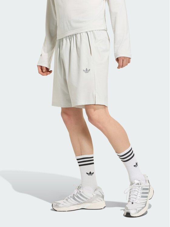 adidas adidas Szorty materiałowe 163192 Szary Regular Fit