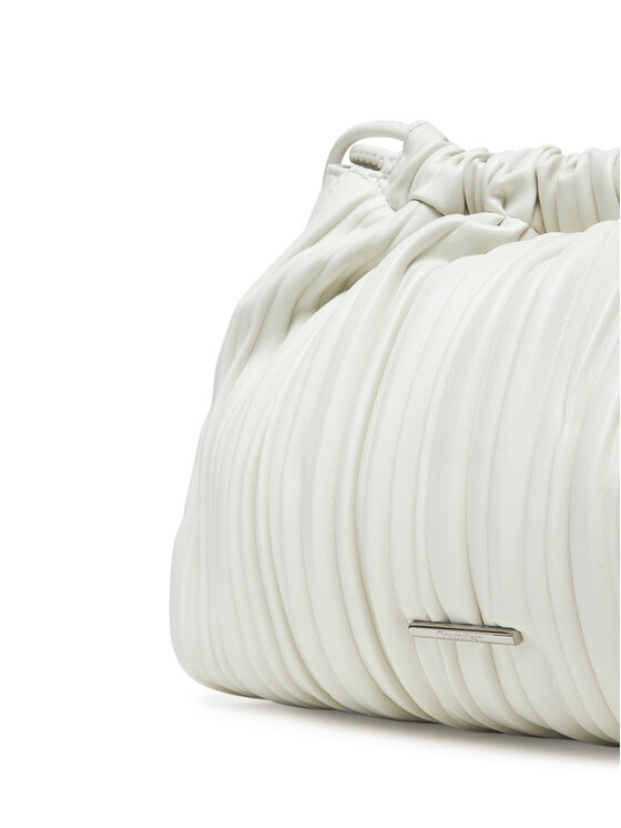 Calvin Klein Calvin Klein Torbica Drawstring Plisse Crossbody LV04F3076G Bijela