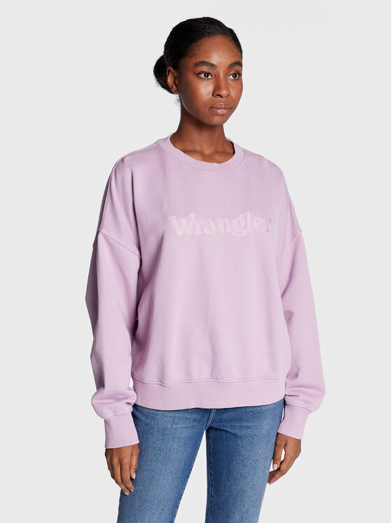 Wrangler Bluza W6V0FAM13 112321549 Fioletowy Relaxed Fit | Modivo.pl