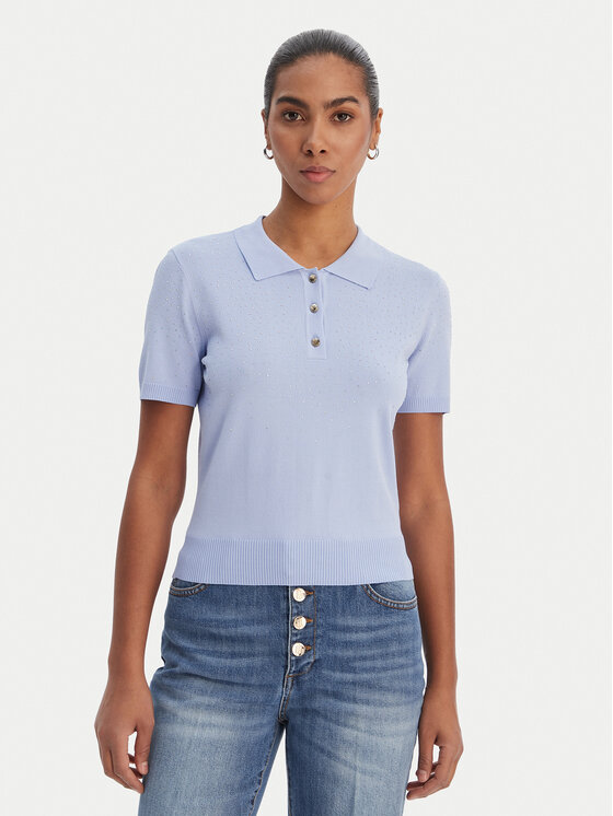 Fracomina Tricou polo FR26ST7003K524R9 Albastru deschis Regular Fit