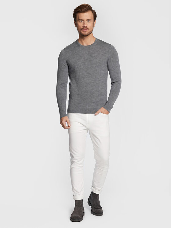 Calvin Klein Calvin Klein Sweter Superior K10K109474 Szary Regular Fit