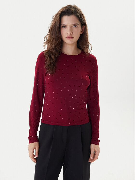 ONLY ONLY Blúz Zita 15358986 Bordó Regular Fit