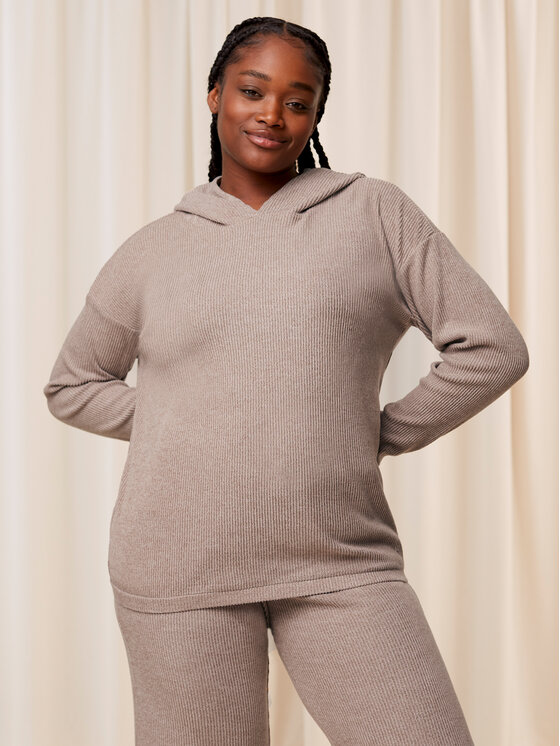 Triumph Triumph Pluus Thermal MyWear Hoodie 10216548 Beež Regular Fit