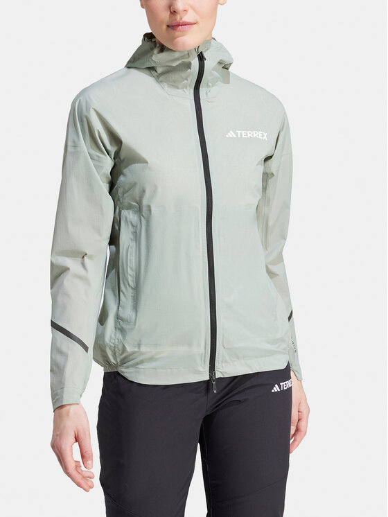 adidas adidas Lietus jaka Terrex Xperior IK7830 Zaļš Slim Fit