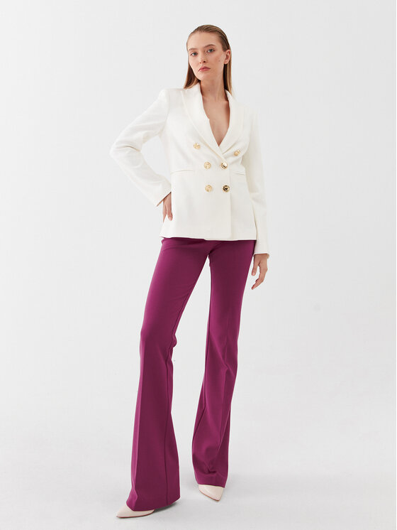 PINKO Pinko Kalhoty z materiálu 100054 A15M Fialová Straight Leg