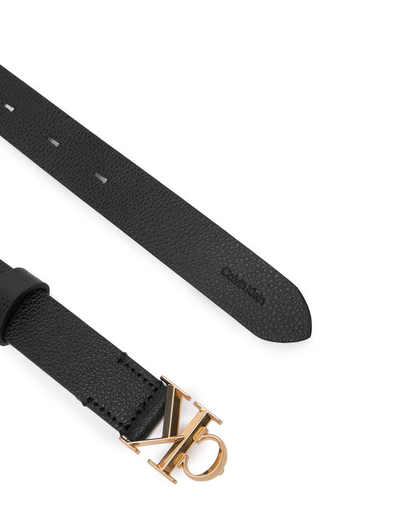 Calvin Klein Calvin Klein Дамски колан Facet Ck Buckle Pebble 25Mm LV04F7060G Черен