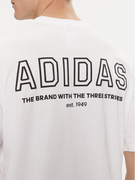 adidas adidas T-shirt IR8364 Bijela Loose Fit