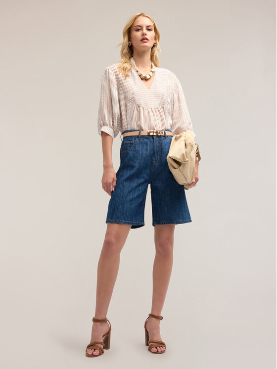 Motivi Motivi Blusa 2677W000726N0S1 Beige Over Fit