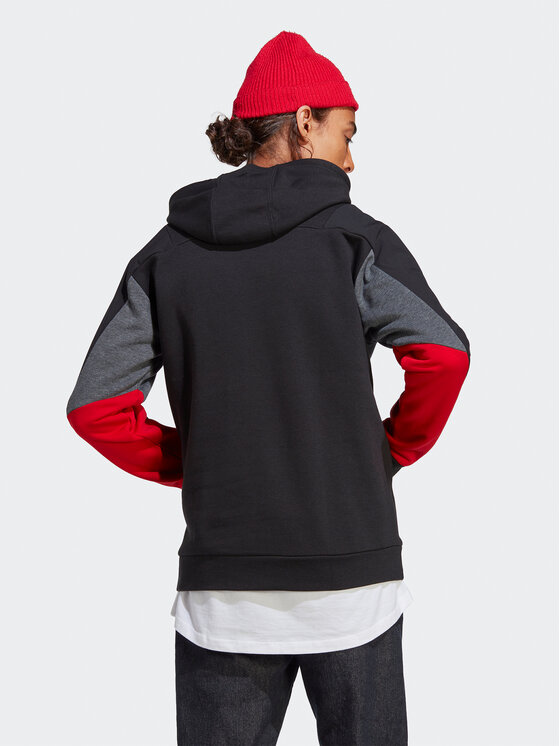 Felpa Essentials Colorblock Hoodie HY5929 Nero
