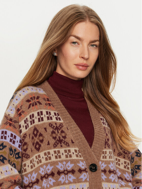 Weekend Max Mara Weekend Max Mara Pletena jopica Eccelso 2425346062 Rjava Relaxed Fit