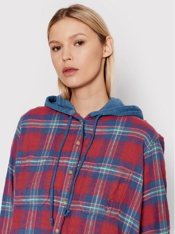 American Eagle American Eagle Koszula 035-1354-3809 Czerwony Regular Fit