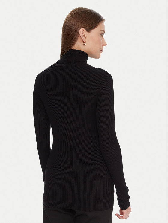 Kontatto Kontatto Rollkragenpullover 3M0817C Schwarz Regular Fit