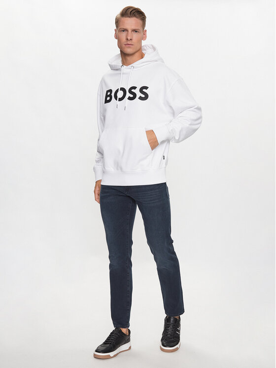 BOSS Boss Pulóver Sullivan 16 50496661 Fehér Oversize
