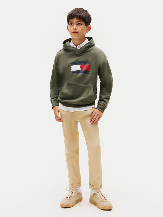 Tommy Hilfiger Tommy Hilfiger Jopa Flag KB0KB10112 Zelena Regular Fit