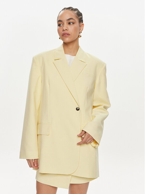 Herskind Giacca da abito Verner 5103519 Giallo Oversize, taglia : 36