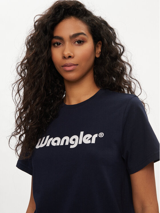 Wrangler Wrangler T-shirt 112352289 Tamnoplava Regular Fit