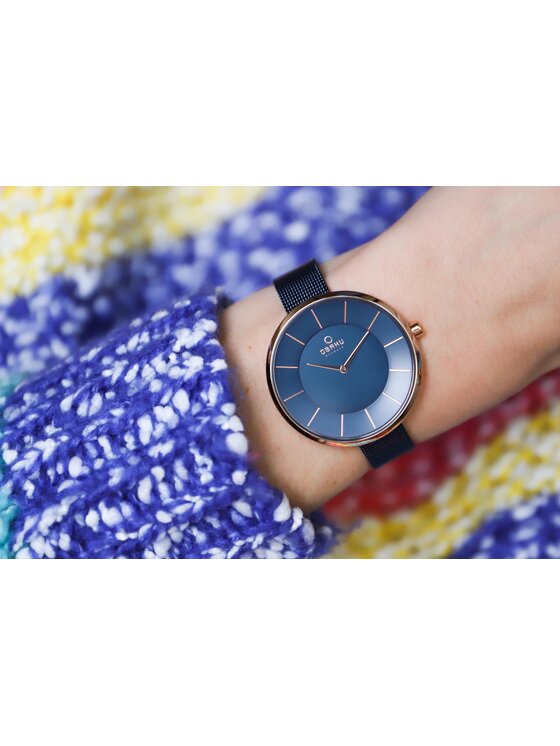 Obaku Obaku Hodinky V185LXVLML Modrá