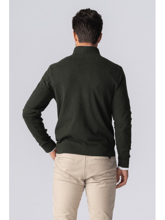 TeeShoppen TeeShoppen Sweter 'Basic Collection' Khaki Regular Fit