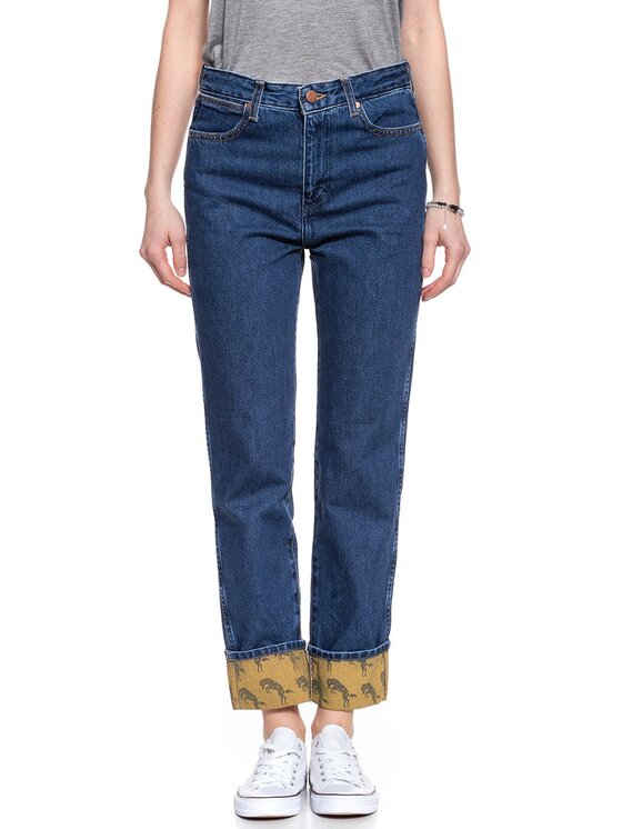 Wrangler Wrangler Jeansy RETRO BOYFRIEND Niebieski Loose Fit