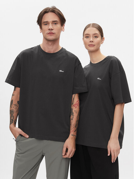 Jack Wolfskin Tričko Eschenheimer T 1809092 Čierna Regular Fit