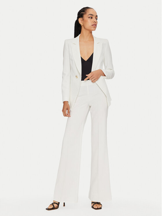 Rinascimento Rinascimento Pantaloni di tessuto CFC0119997003 Bianco Regular Fit