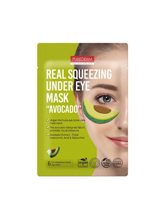 Purederm Purederm Biodeg, weg płatki pod oczy AVOCADO Pielęgnacja na dzień