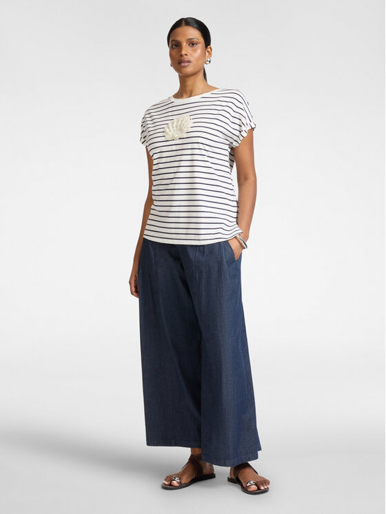 Elena Mirò Elena Mirò T-Shirt G063Z000717N001 Biały Boxy Fit