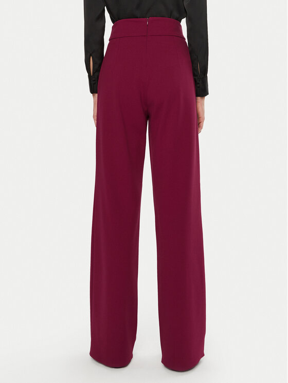 Rinascimento Rinascimento Hlače iz tkanine CFC0120004003 Bordo rdeča Regular Fit