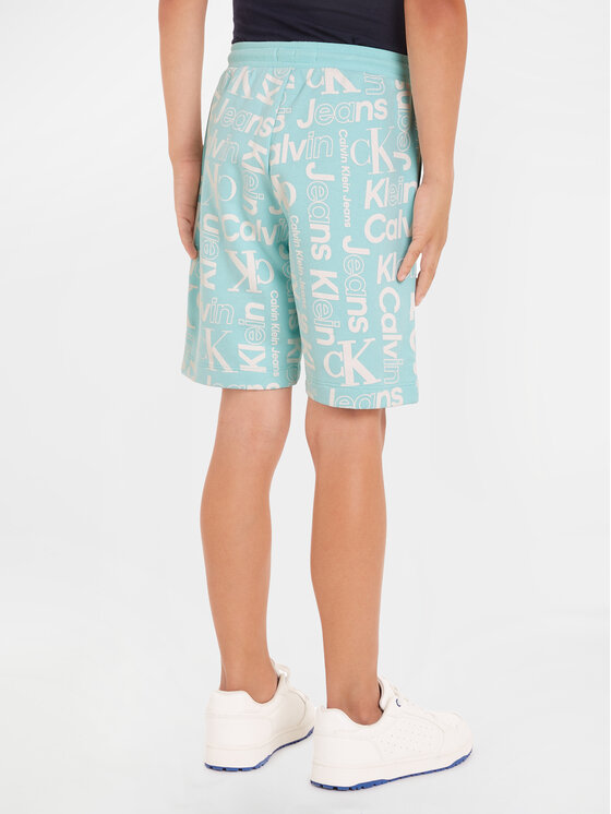 Calvin Klein Jeans Calvin Klein Jeans Sporta šorti Inst Ck Aop IB0IB02105 Zils Regular Fit