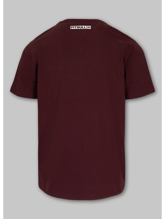 PITBULL PITBULL T-Shirt Koszulka męska HILLTOP L Bordowy Regular Fit