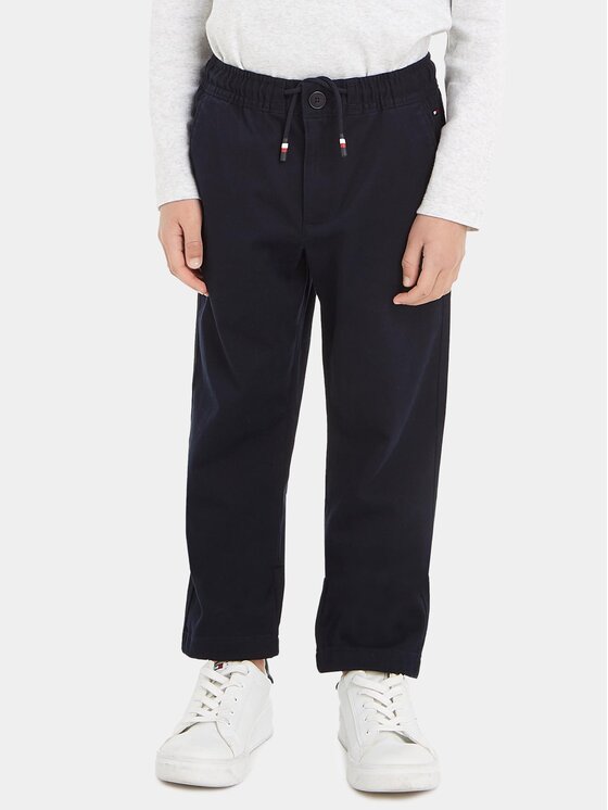 Tommy Hilfiger Pantaloni din material KB0KB08469 Bleumarin Regular Fit