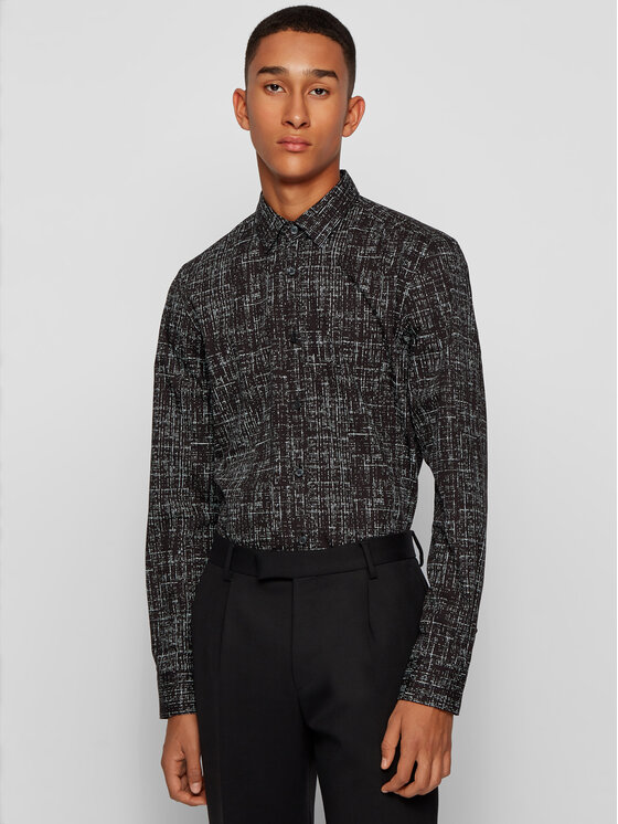 Camicia Ronni 50445782 Nero Slim Fit