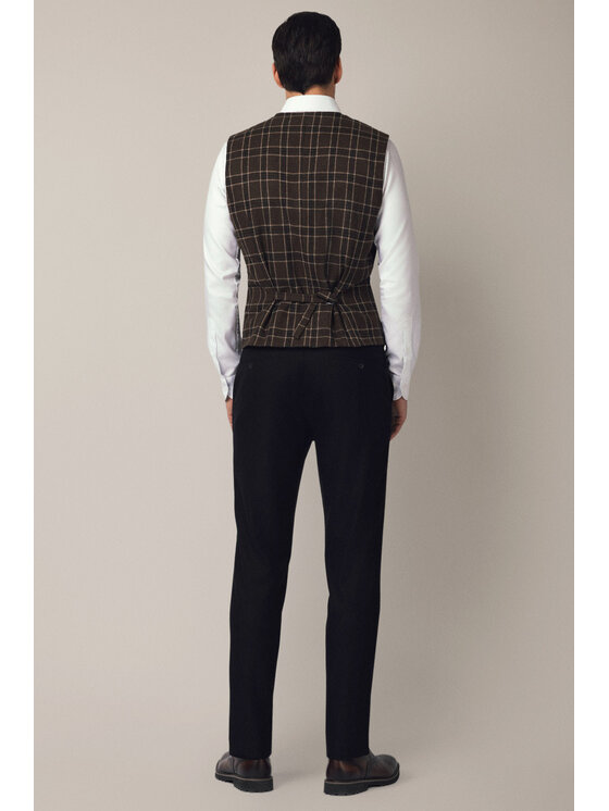 Lancerto Lancerto Kamizelka Arpino KA131225000013 Brązowy Slim Fit