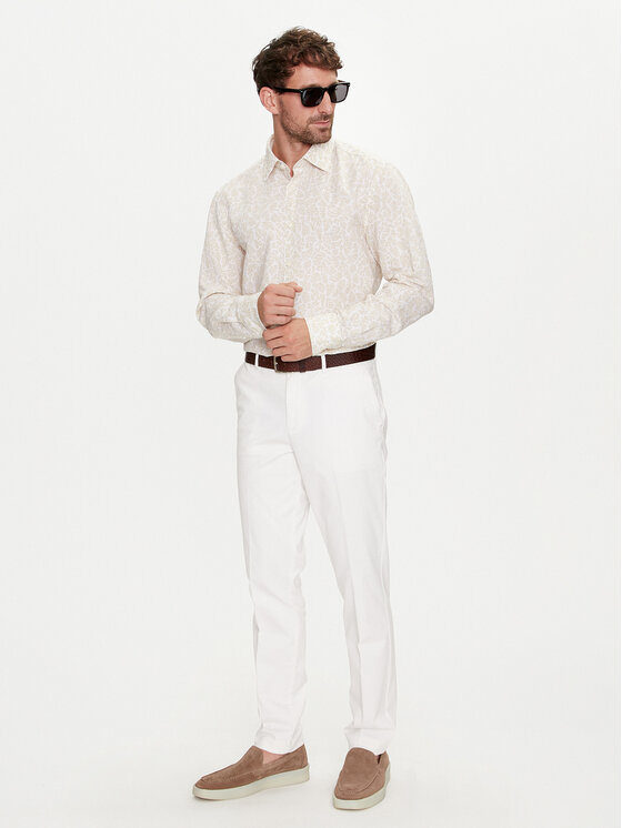 BOSS Boss Marškiniai C-Hal-Kent-C1-223 50513648 Écru Casual Fit
