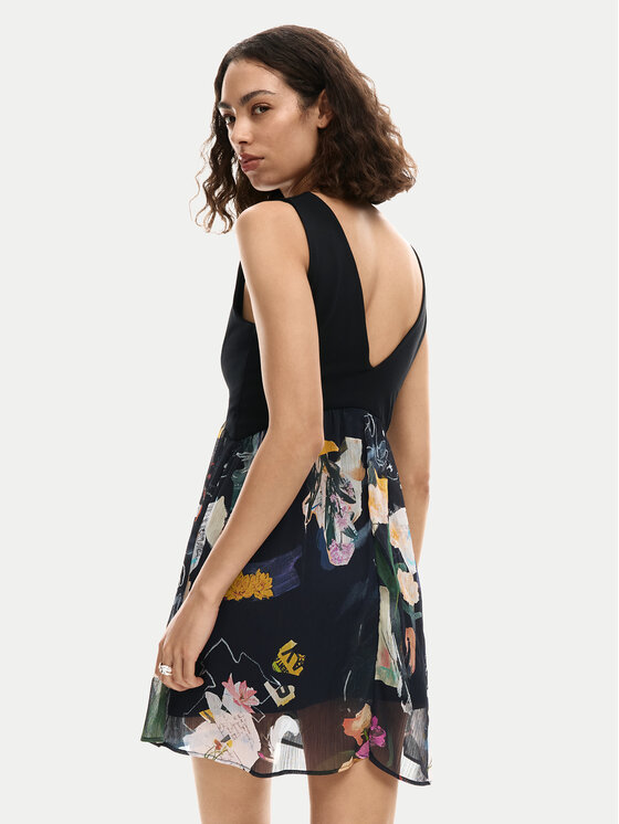 Desigual Desigual Rochie de vară Uve 26SWVW47 Negru Regular Fit