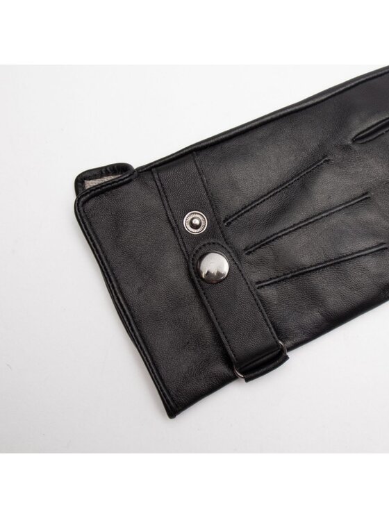 AKARDO AKARDO Pánske rukavice Cashmere Black Čierna