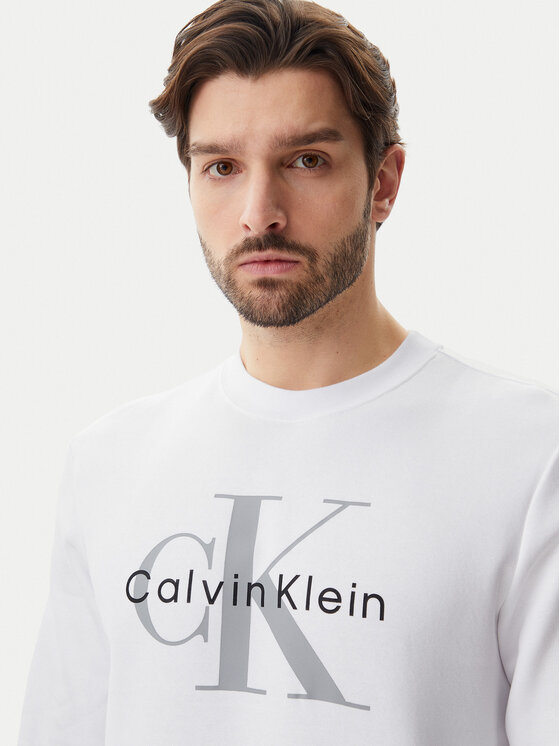 Calvin Klein Jeans Calvin Klein Jeans Mikina LV040BM801 Bílá Regular Fit