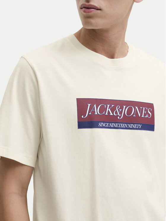 Jack&Jones Jack&Jones T-Shirt Rinwood 12283628 Écru Regular Fit
