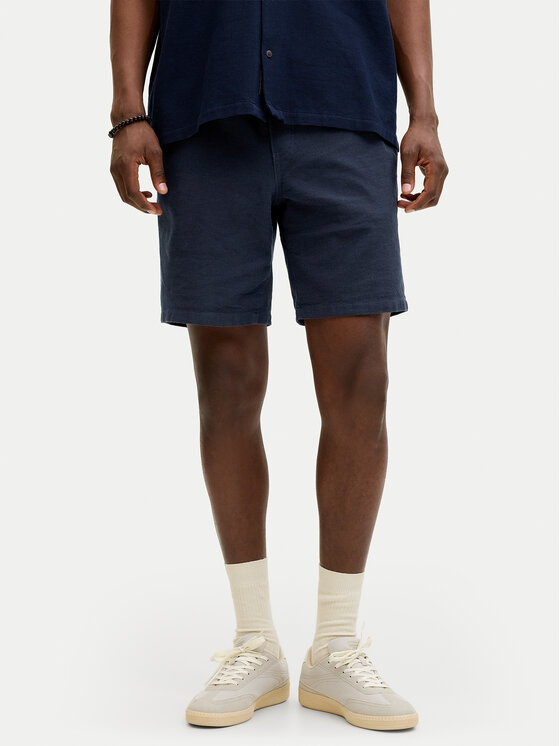 Jack & Jones Jack & Jones Bavlnené šortky Jaiden 12295862 Tmavomodrá Relaxed Fit