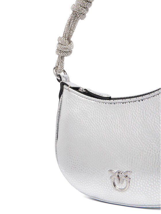 PINKO PINKO Torebka Half Moon Baby C + Manico Al 25-26 PLTT 105913 A2WD Srebrny